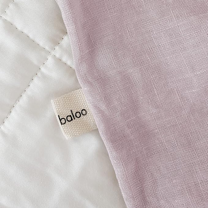 Baloo 100% French Linen Duvet Cover for Weighted Blanket (Blush Pink - 60"x80" - Full/Queen Size) | Cooling, Soft & Durable | Certified European Flax® | for Baloo 15 & 20lbs Weighted Blanket