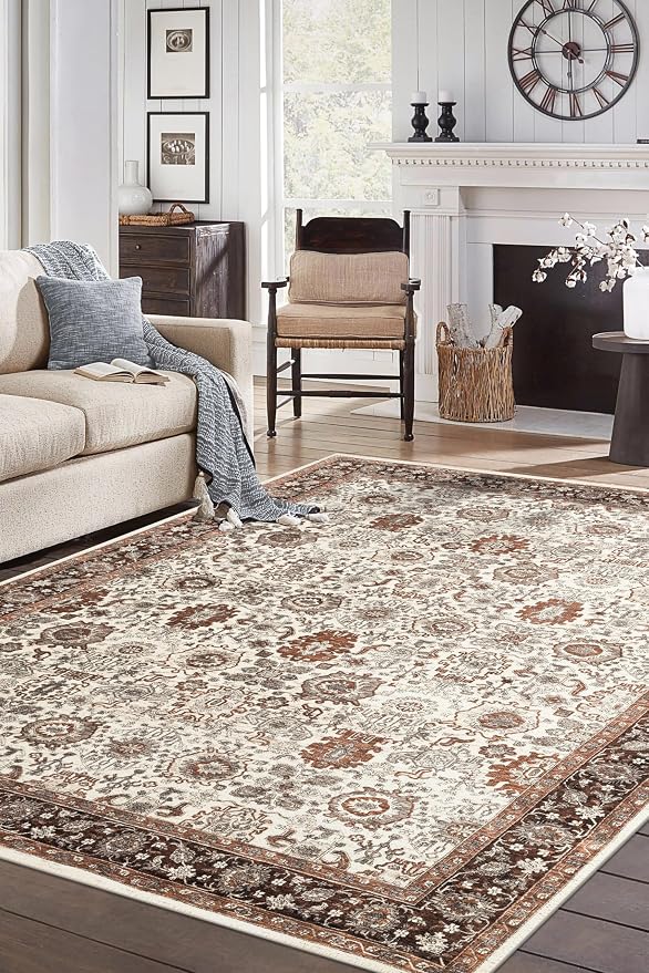 Keen Home Design 36"x60" Rug - Machine Washable Entry Rug with Non-Slip Backing, Ideal for Enteryway, Kitchen, Bathroom, Laundry Room - Vintage, Easy Clean, Durable, Low Pile - (3' x 5')