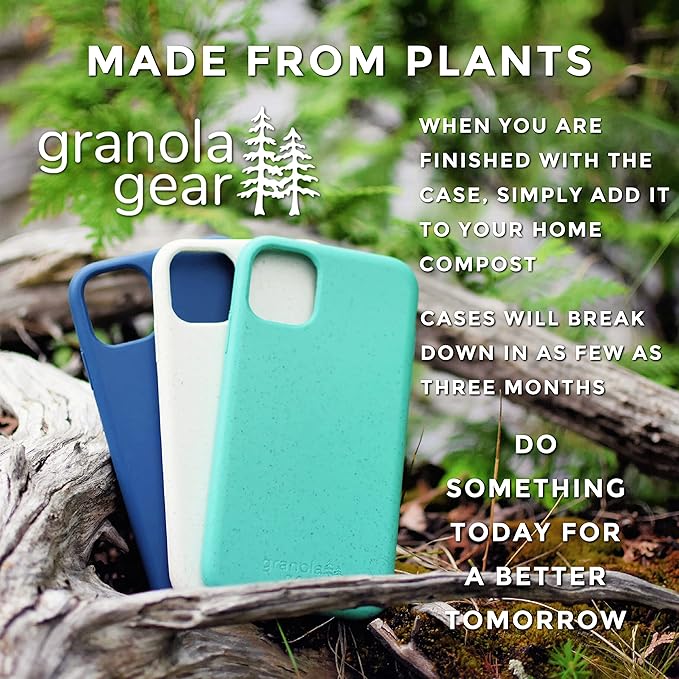 Eco by GranolaGear - Eco Friendly Phone Case for iPhone 11 Pro Max by GranolaGear - Biodegradable, Compostable, Plastic-Free, Made from Plants - Sea Glass