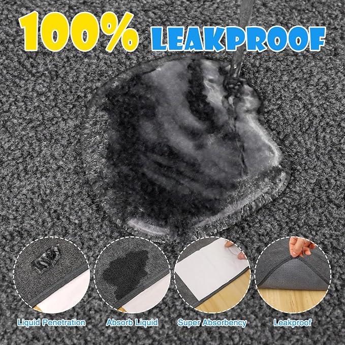 2 Pack Extra Large Washable Pee Pads for Dogs 72"x72" Reusable Dog Mat for Floor Non-Slip Waterproof Pee Pads for Dogs Fast Absorbent Pet Whelping Pads Puppy Playpen Mat for Incontinence, Housebreak