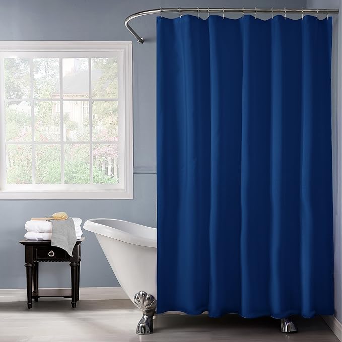 Bath Bliss PVC Heavy Weight Shower Curtain Liner | 4G | 70"x72" | Rust Resistant Copper Grommets | Magnetic Hem | White