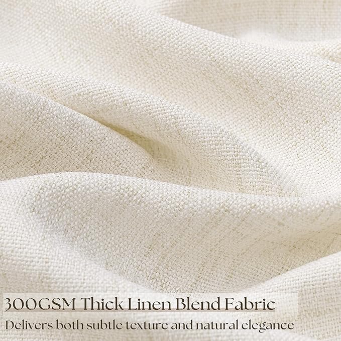 Extra Wide 100 Inch Wide 90 Inch Length Natural Linen Curtains Room Divider Patio Sliding Door Curtains for Living Room Large 100x90 Curtains Grommet Privacy Curtains 1 Panel