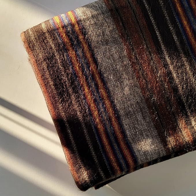 Alpaca Wool Throw Blanket | Warm, Ultra-Soft, 85" x 65" | Breathable, Non-Itchy Blanket-Throw | Hypoallergenic and Beautiful Fabric (Dark Brown)