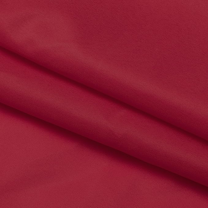 N&Y HOME Fabric Shower Curtain or Liner with Magnets - Hotel Quality Red Shower Curtain for Bathroom, Machine Washable, Water Repellent - Red, 72x72