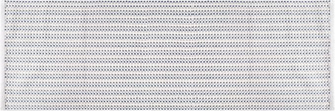 Cotton Chalk Stripe Woven Runner Rug 2x6 Feet - Blue, Reversible Boho Large Area Runners Ideal for Hallways, Bedroom, Kitchen, Living Room | Soft Laundry Space Farmhouse Washable Home Floor Décor Mat