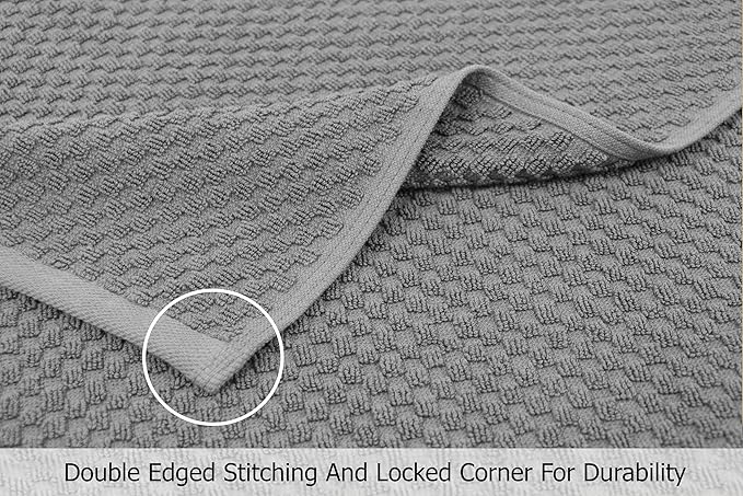 COTTON CRAFT Hooded Bath Towel – 2 Pack Oversized 35x70 Waffle Weave Towel with Hood for Adults - 100% Ringspun Cotton Pool Bath Sheet Wrap with Hood - Soft Super Absorbent Quick Dry – 450 GSM – Grey