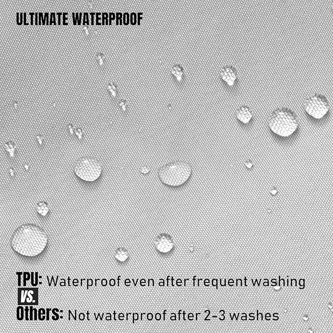 Ultimate Waterproof Fabric Shower Curtain or Liner, TPU Lining & Machine Washable, Use for Bath Tub/Stall in Home and Hotel, Gray, 72"x72"