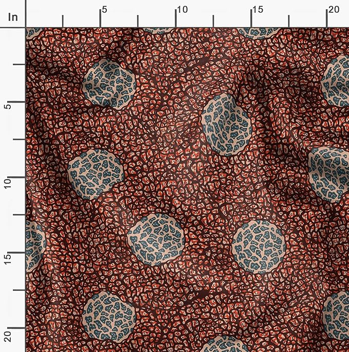 Soimoi Heavyweight Cotton Canvas Fabric Material - 56 Inch Wide, Red - Tribal Print, Ideal for Making Durable Tote Bags, Backpacks, Jackets, Upholstery, Cushions, Outdoor Furniture Covers, 1 Yard