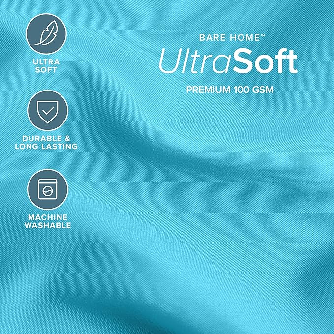 Bare Home Comforter Set - Twin/Twin Extra Long Size - Ultra-Soft - Goose Down Alternative - Premium 1800 Series - All Season Warmth (Twin/Twin XL, Aqua)