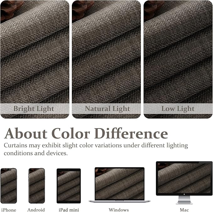 PleatedDrapes Blackout Chocolate Tart Curtains 78 Inches Long 2 Panel Set for Nursery, Memory Trained Pinch Pleat Flax Linen Modern Window Drapes Thermal Kids Room Darkening Double Layer Thick Curtain