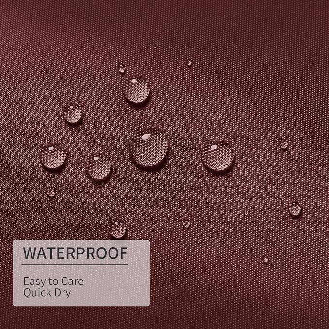 Gibelle Burgundy Red Fabric Shower Curtain or Liner, 72x72 Waterproof Shower Curtain Liner for Bathroom with Metal Grommets, Soft Cloth & Hotel Quality, Machine Washable