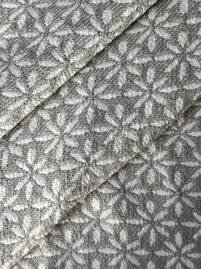 SanVia Cotton Throw Pillow Covers 20x20 – Handwoven Jacquard Texture, Fade-Resistant, No Pilling – Hidden Zipper, Decorative Cushion Cover for Sofa, Couch, Bed – Insert Not Included (Floral, Grey)