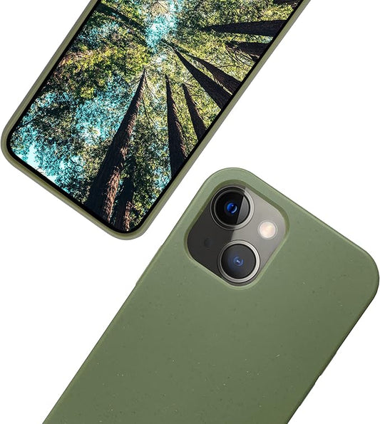 eplanita Eco Mobile Phone Case Compatible with iPhone 13, Plant Fiber, Drop Protection Cover, Durable and Sustainable (for iPhone 13, Khaki)