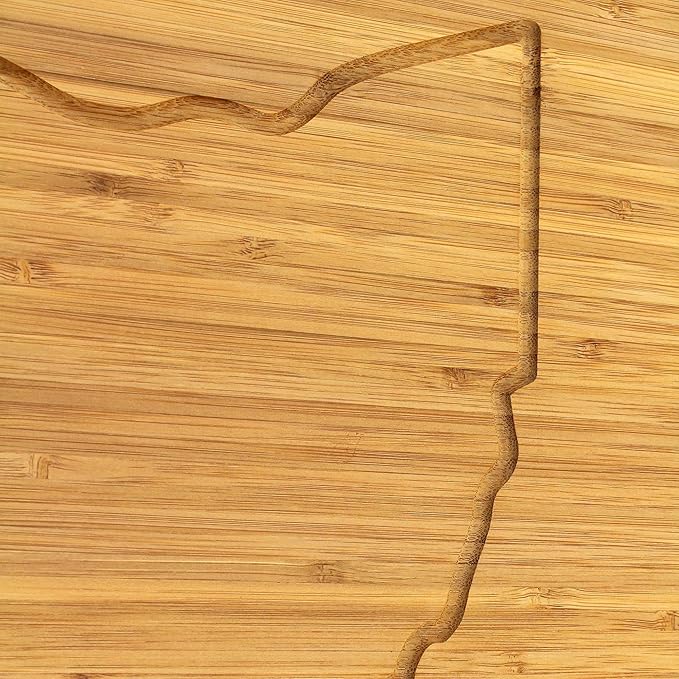BambooMN Large Ohio Grooved Image Premium Bamboo Cutting Board - 17" x 11.5" x .75" - 1 Piece