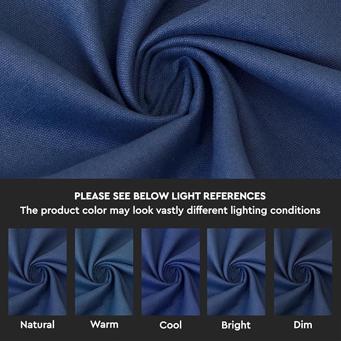 Encasa XO Throw Pillow Covers 12x12 in Set of 2 Cobalt Blue | No Inserts | Cotton Pillow Covers for Living Room, Bed, Sofa, Couch | Decorative Cushion Covers with Improved Zipper