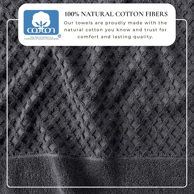 Great Bay Home Oversized Bath Sheets - 100% Cotton 2 Pack 68x35 Extra Large Towel - Absorbent, Durable, Quick-Dry Towels for Bathroom (Stone Blue)