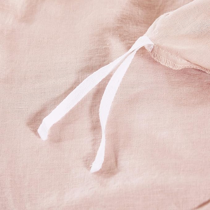 Levtex Home - 100% French Flax Linen - Full/Queen Duvet Cover - French Flax Washed Linen - Natural - Duvet Cover Size (90x94in.)