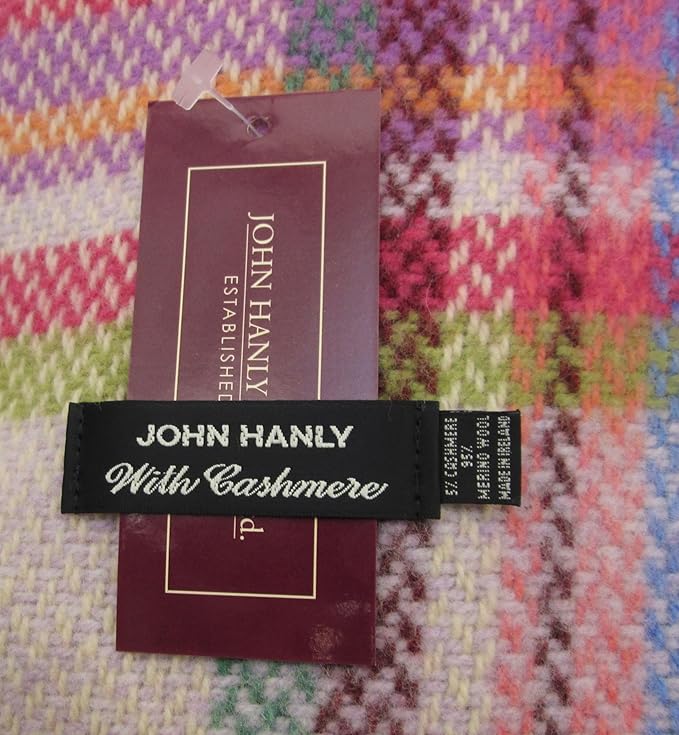 Biddy Murphy Irish Merino and Cashmere Wool Throw Blanket, Made in Ireland, Heirloom Quality, 54" x 71", Grey Herringbone Pattern