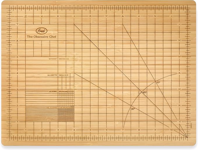 Genuine Fred The Obsessive Chef Bamboo Cutting Board 9-inch by 12-inch