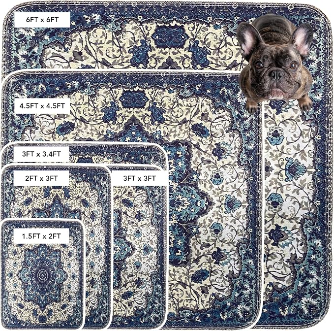 PUPIBOO Washable Pee Pads for Dogs and Cats - Super Absorbent Reusable Puppy Training Pads - 100% Waterproof, Leak-Proof & Non-Slip Whelping Pads for Pet Housebreaking