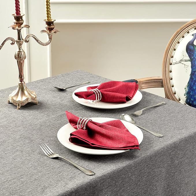 Mebakuk Cloth Napkins Set of 6, Premium 17 x 17 Inch Solid Washable Linen Style Napkins, Soft Table Napkin for Wedding Party Restaurant Dinner Parties