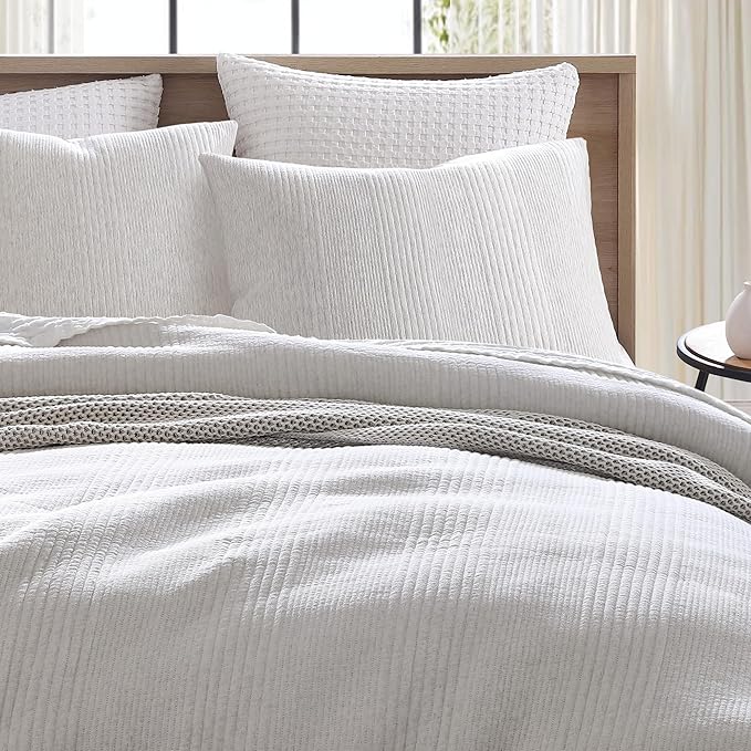 Duvet Cover Set - King, Soft Jersey Knit Bedding - 3 Piece - Heathered Gray