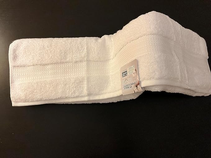 Purely Organic Bliss 100% Organic Cotton Bath Towel (White, 2)
