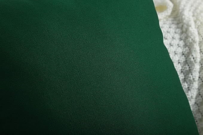TangDepot Cotton Solid Throw Pillow Covers, 22" x 22" , Deep Green, 1 Count (Pack of 1) | 100% cotton, same-color zip, machine wash & air dry. For living room, bedroom, office, car. 42 colors, 317 sizes. Cover only.