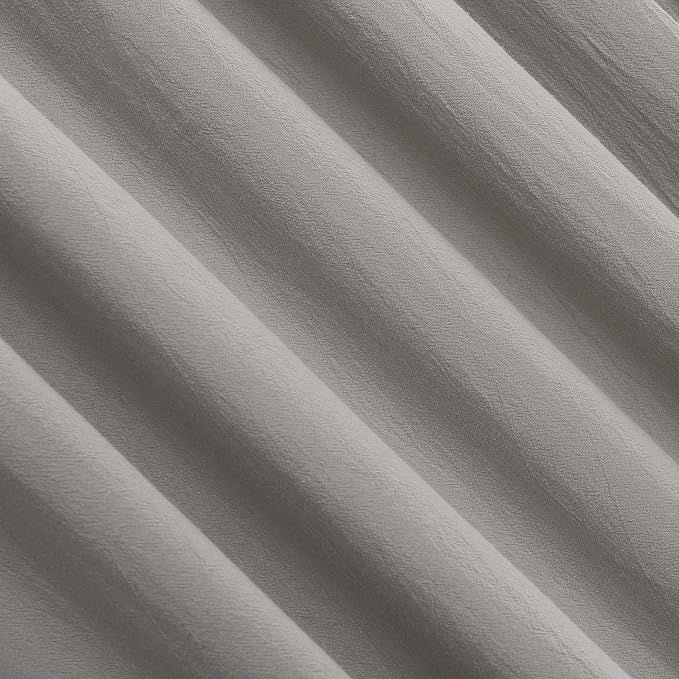 Archaeo Washed Cotton Twist Tab Curtain, 52" x 95", Silver Gray