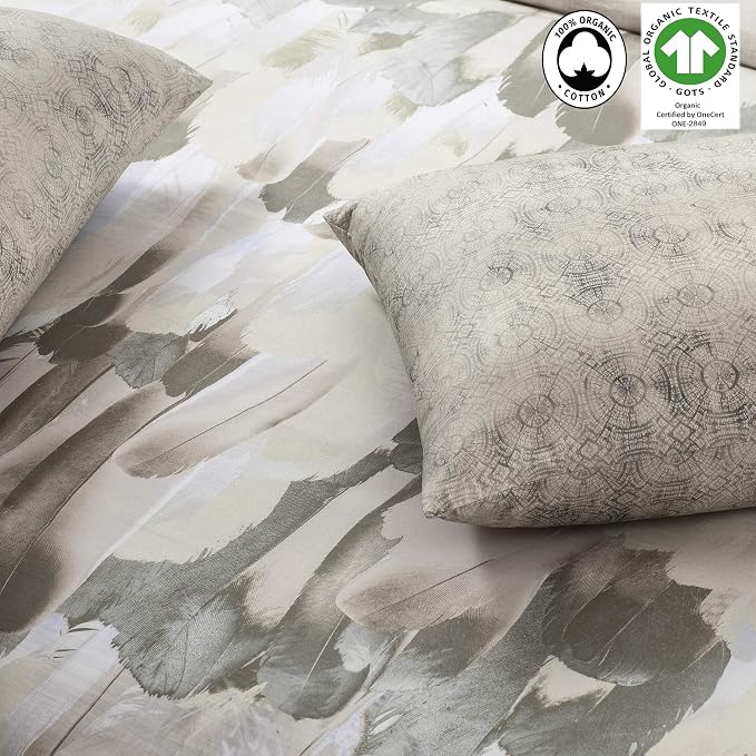 A1HC Safari Reversible Print Organic Cotton Pillowcase (Set of 2) | GOTS Certified Organic Cotton Pillowcase |Wrinkle Resistant| Long Staple Cotton| 21" x 30"