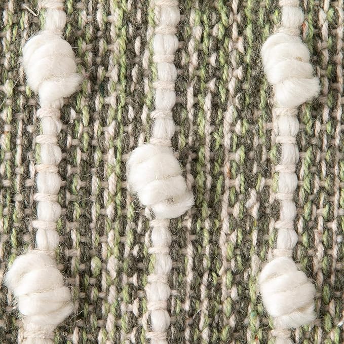 DII Slub Rug Collection Recycled Cotton Loop, 2x3', Antique Green