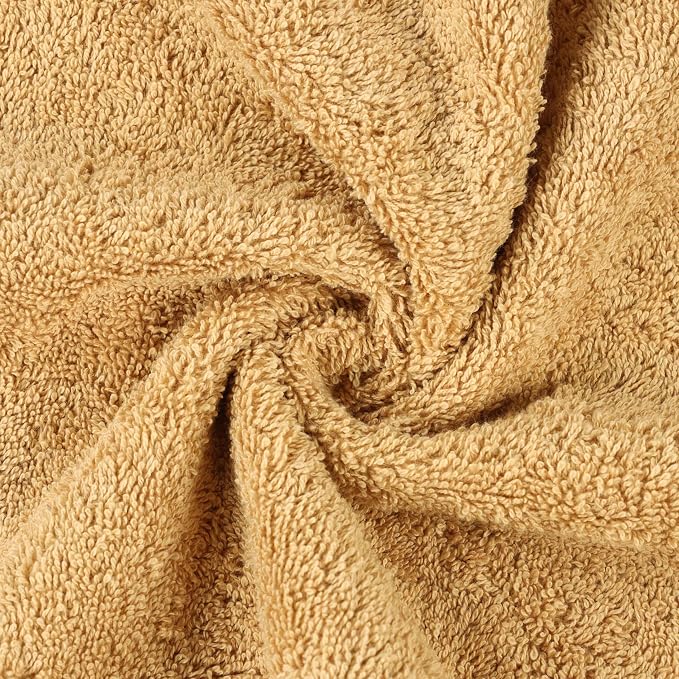 Superior 100% Organic Cotton Bath Towel Set of 3, Daily Use for Bathroom, Guest Bath, Quick Dry, Spa, Resort Towels, Absorbent, Home Essentials, 3-Piece Bath Towels, Oregon Collection, Gold