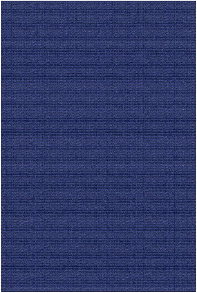EARTHALL Woven Area Rug 3x5 Ft Washable Rugs for Entryway Braided Non Slip Rubber Backed Throw Rugs Door Mat Indoor Outdoor Entrance Cotton Carpet for Kitchen Foyer Front Door, Royal Blue/Navy