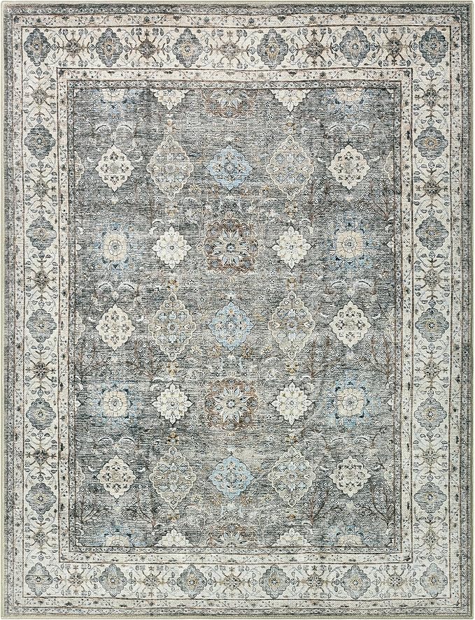 Keen Home Design 36"x60" Rug - Machine Washable Entry Rug with Non-Slip Backing, Ideal for Enteryway, Kitchen, Bathroom, Laundry Room - Vintage, Easy Clean, Durable, Low Pile - (3' x 5')