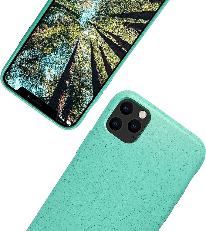 eplanita Eco Mobile Phone Case Compatible with iPhone 11 Pro, Plant Fiber, Drop Protection Cover, Durable and Sustainable (for iPhone 11 Pro, Mint)