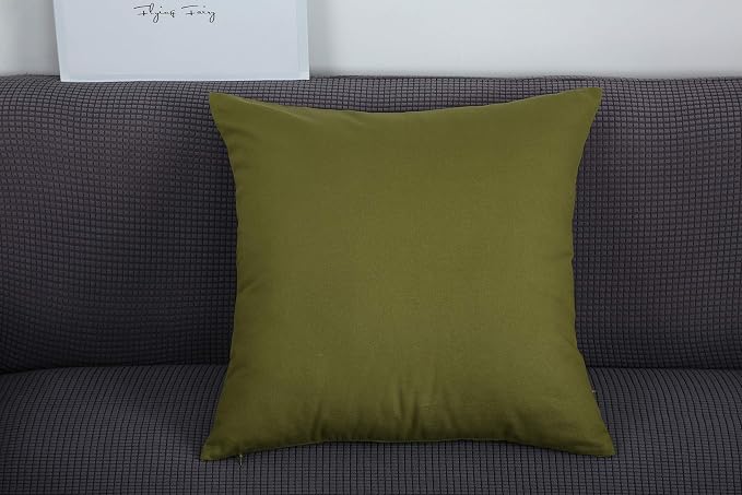 TangDepot 100% Cotton Solid Throw Pillow Cover 28x28 Orange | 100% cotton, same-color zip, machine wash & air dry. For living room, bedroom, office, car. 42 colors, 451 sizes. Cover only.