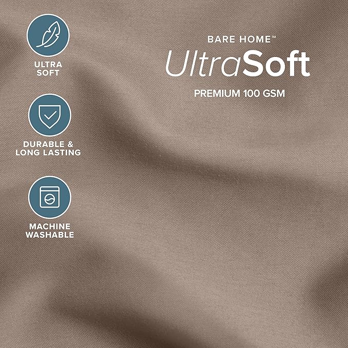 Bare Home Comforter Set - Twin/Twin Extra Long Size - Ultra-Soft - Goose Down Alternative - Premium 1800 Series - All Season Warmth (Twin/Twin XL, Taupe)