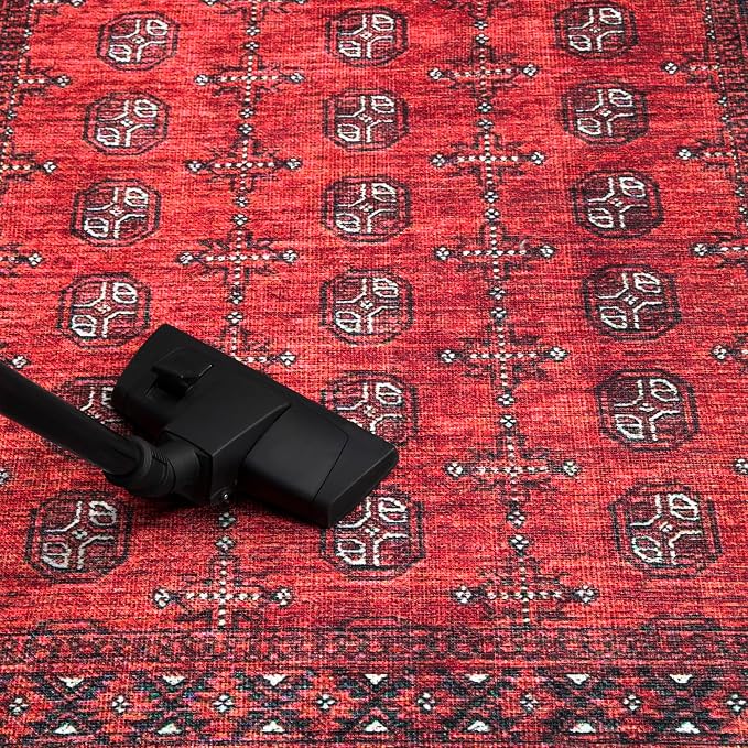 Keen Home Design 30"x84" Rug - Machine Washable Runner Rug with Non-Slip Backing, Ideal for Hallway, Entryway, Kitchen, Laundry Room - Vintage, Easy Clean, Durable, Low Pile Rug - (2'6" x 7')