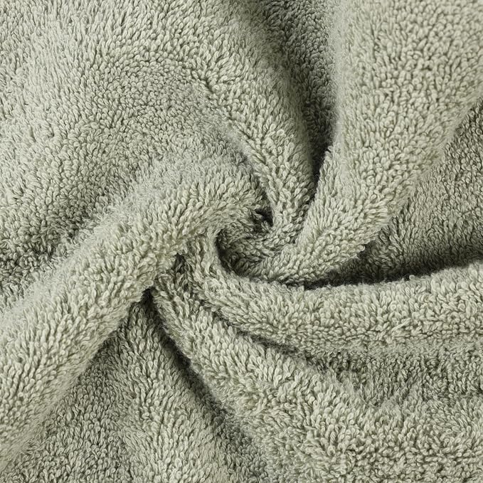 Superior 100% Organic Cotton Hand Towel Set of 6, Daily Use for Bathroom, Kitchen, Guest Bath, Quick Dry Small Towels, Face, Hand, Gym, Spa, Hotel, Absorbent, Essentials, Oregon Collection, Sage