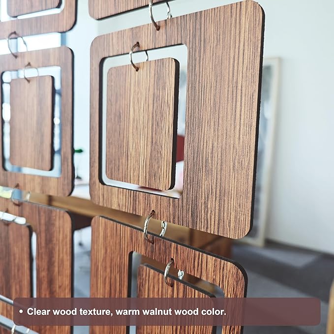 40PCS Retro Mid Century Modern Wall Art MCM Decor for Living Room Bedroom Kitchen Study, Walnut Wood Texture 16.5"x51.3"