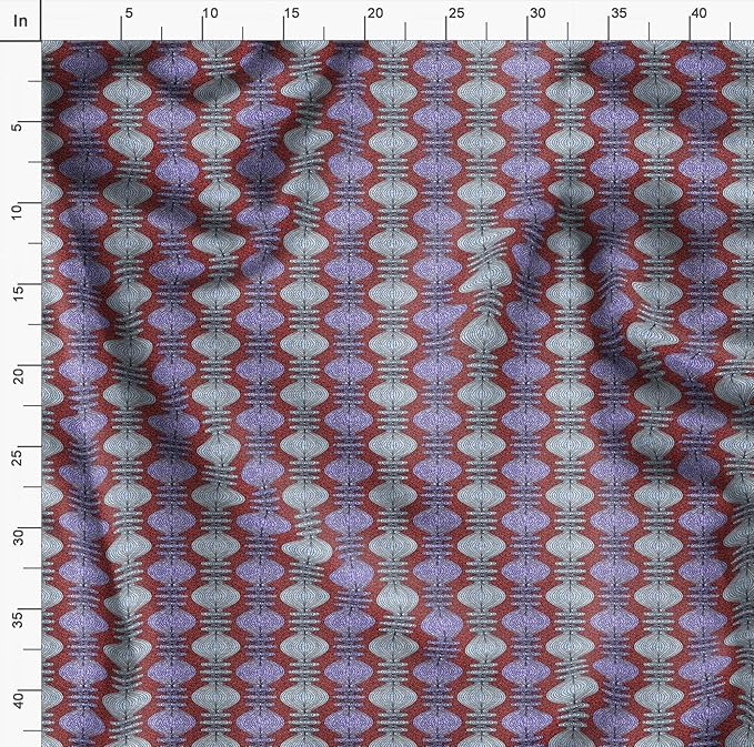 Soimoi Heavyweight Cotton Canvas Fabric Material - 56 Inch Wide, Purple - Tribal Print, Ideal for Making Durable Tote Bags, Backpacks, Jackets, Upholstery, Cushions, Outdoor Furniture Covers, 1 Yard