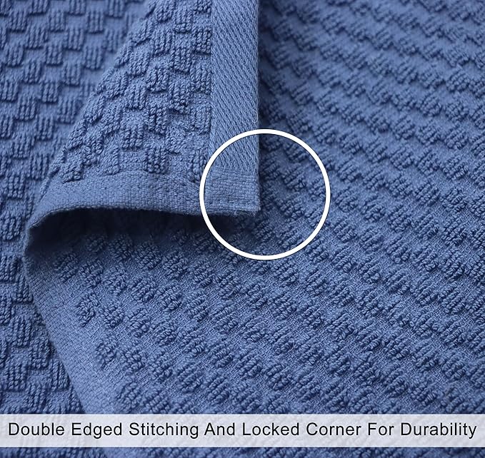 COTTON CRAFT Hooded Bath Towel – 2 Pack Oversized 35x70 Waffle Weave Towel with Hood for Adults - 100% Ringspun Cotton Pool Bath Sheet Wrap with Hood - Soft Super Absorbent Quick Dry – 450 GSM – Blue