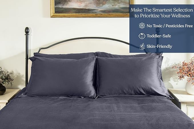 GOTS Certified 100% Organic Cotton Flat Sheet, 400TC Long Staple Cotton, Ultra Soft, Silky, Moisture-Wicking, Smooth & Breathable, Best Sheets for Hot Sleepers