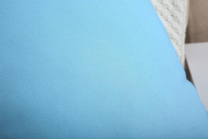 TangDepot Cotton Solid Throw Pillow Covers, 26" x 26" , Sky Blue, 1 Count (Pack of 1) | 100% cotton, same-color zip, machine wash & air dry. For living room, bedroom, office, car. 42 colors, 418 sizes. Cover only.