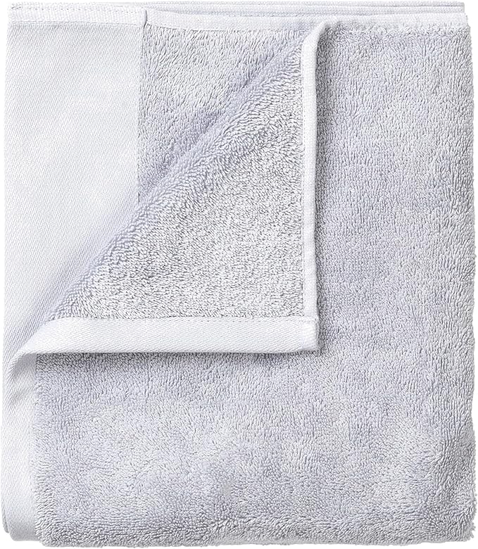 Blomus Riva Organic Terry Cloth Hand Towel - Microchip (Light Grey) - Set of 2-30x50cm / 12x20in