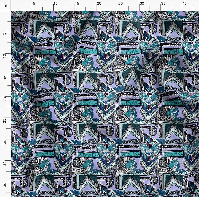 Soimoi African Print - Purple, Premium Cotton Cambric Fabric - Medium Weight Material for Quilting, Kurtis, Blouse, Kids Clothing, Tunic, Curtains - 42" Inch Wide, 1 Yard