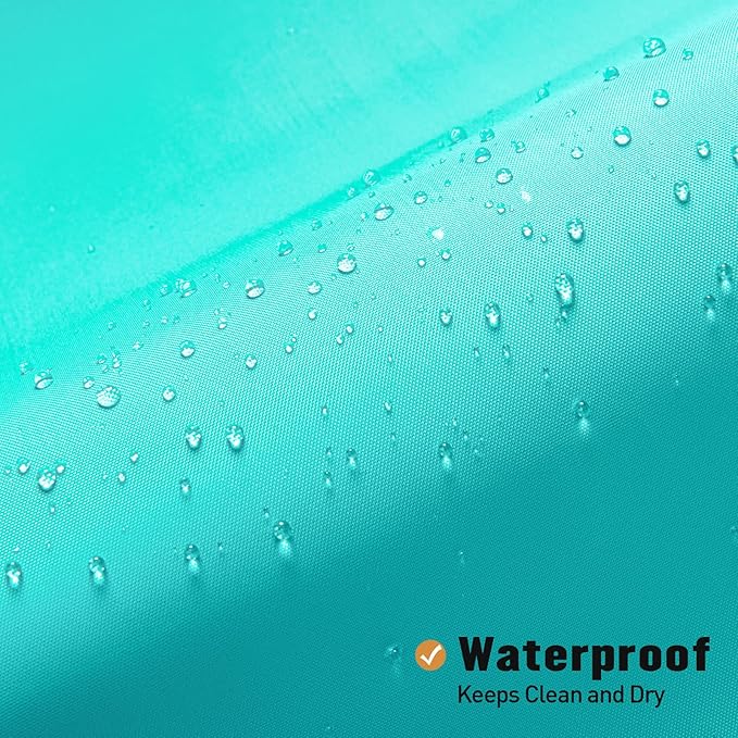 MitoVilla Teal Blue Fabric Shower Curtain Liner, Turquoise Shower Curtain or Liner for Modern Bathroom Decor, Waterproof Cloth & Hotel Quality, 72" W x 72" H