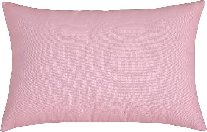TangDepot 100% Cotton Solid Throw Pillow Cover 12x18 Salmon Pink | 100% cotton, same-color zip, machine wash & air dry. For living room, bedroom, office, car. Many colors & sizes. Cover only.