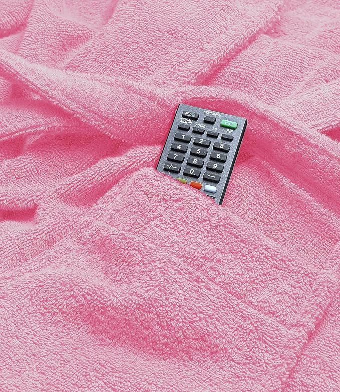 100% Cotton Shawl Collar Bathrobe for Women & Men – Terry Cloth, Lightweight Plush Long Spa & Hotel Luxury Robe