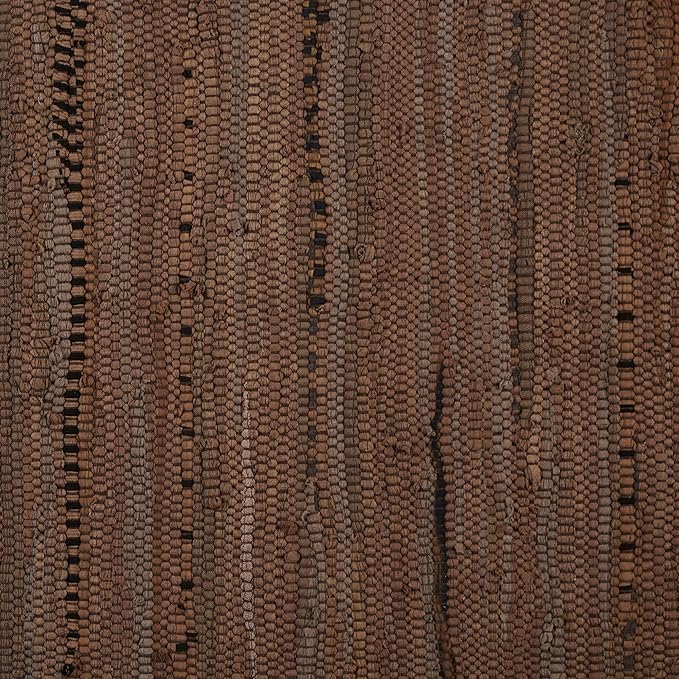 DII Chindi Home Collection Handwoven Multicolor Area Rag Rug, 20x31.5, Leather Brown